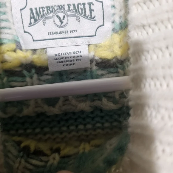 American Eagle Outfitters Multicolor Knit Sweater XS Oversized PTP 23 - Picture 2 of 5